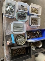 Box Lot of Bolts and Hardware
