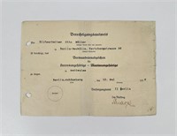 WW2 German White Wound Badge Certificate