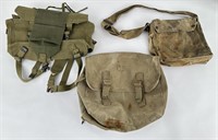 Collection of US British French Army Bags