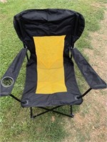 Black & Gold Folding Chair with bag