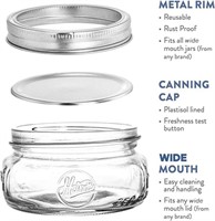 Tebery-Home Glass Mason Jars