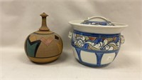 Signed Studio Pottery, Blaisdell Lidded Pottery