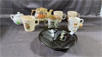 Mid Century Coffee Mugs,Teapots Enesco,Hall