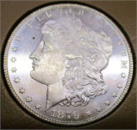 1879-S Morgan Silver Dollar BU/MS-60+ Proof Finish