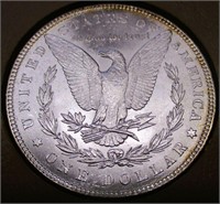 1883P Morgan Silver Dollar BU/MS60+ Rainbow Toning