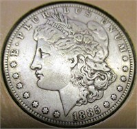 1885-S Morgan Silver Dollar EF/AU