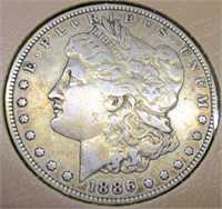 1886-O Morgan Silver Dollar EF/AU