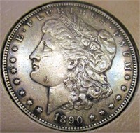 1890-P Morgan Silver Dollar EF/AU