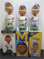 3 Milwaukee Brewers Vintage Bobble Heads All