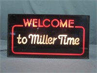 *Miller Beer Lighted Welcome Sign