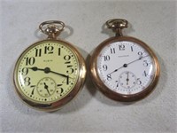 Vintage Elgin & Waltham Wind Up Pocket Watches