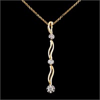 14K Gold 0.25ctw Diamond Pendant