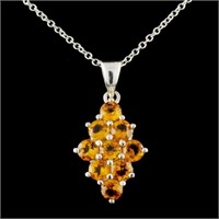 14K Gold 1.28ctw Topaz Pendant