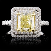 18K White Gold 3.00ctw Fancy Diamond Ring