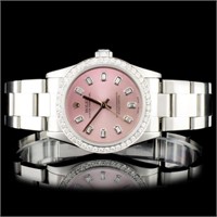 Rolex SS 31MM Oyster Perpetual Diamond Watch