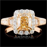 18K Gold 2.26ctw Fancy Rose Diamond Ring