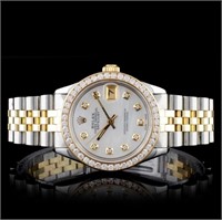 Rolex YG/SS DateJust Diamond Mid-Size 31MM Watch