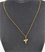 Sharks Tooth Yellow Gold Fill Necklace