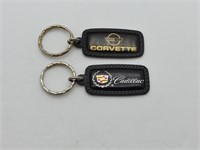Lot of Official Corvette and Cadalclla Key chains