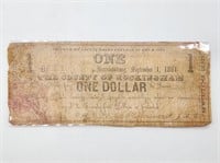 1861 $1 ROCKINGHAM CO. VA NOTE RARE