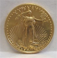 2001 1/10th OZ. GOLD $5 DOLLAR COIN