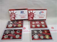 2003 & 2004 SILVER PROOF SETS/STATE QUARTERS