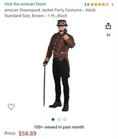 amscan Steampunk Jacket Party Costume - Adult