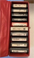 10 8-track tapes in case
