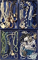 Large group of costume jewelry necklaces