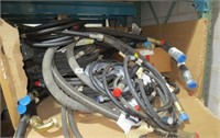 Large tote of misc. hydraulic hoses