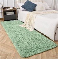 ($80) Zedrew Sage-Green Area Rugs Fluffy Carpets