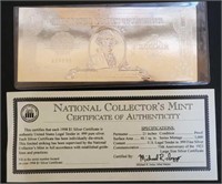 1998 $1 Silver Certificate w/ COA