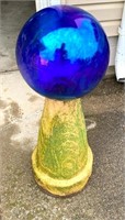 10 inch gazing ball on pedestal