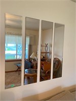 4 pcs mirror panels- 36x8 inch