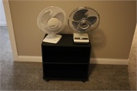 ROLL AROUND STAND WITH 2 FANS
