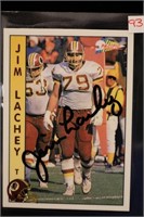 1992 JIM LACHEY AUTOGRAPHED NFL PACIFIC CARD