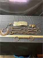 Misc horse tack, Cicil War era bridal buckles