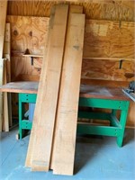 4 pcs rough sawn oak - 9x1x 7 ft