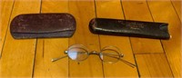 Antique Eyeglasses + Cases