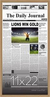 11x22 Newspaper Frame - Oak Color