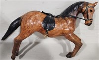 Leather Wrapped Horse Sculpture