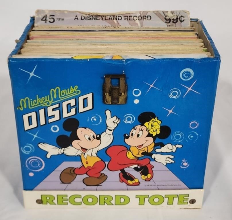 Collection of A Disneyland Record and Book w/ Tote