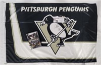 Signed Pittsburgh Penguins Flag and DVD