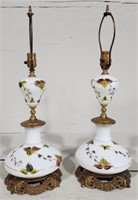 Pair of Vintage Glo-Mart Art Works Parlor Lamps