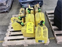 PLASTIC YELLOW DIESEL FUEL CANS - 5 GALLON