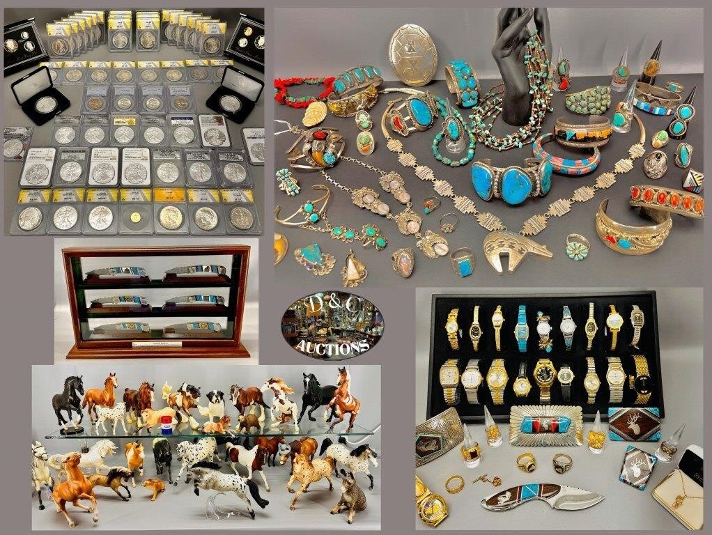 HUGE Turquoise and Gold Jewelry, Breyer Horse & Coin Auction