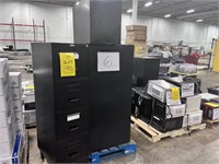 ASSORTED BLACK FILE CABINETS