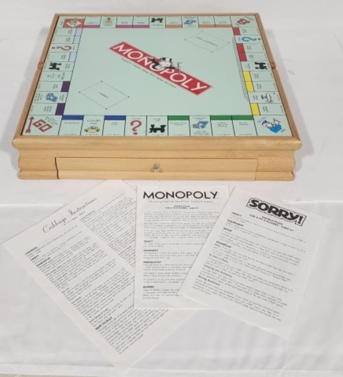 6 Classic Family Games in Wooden Box