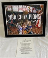 Framed and Signed Lebron James Picture w/COA