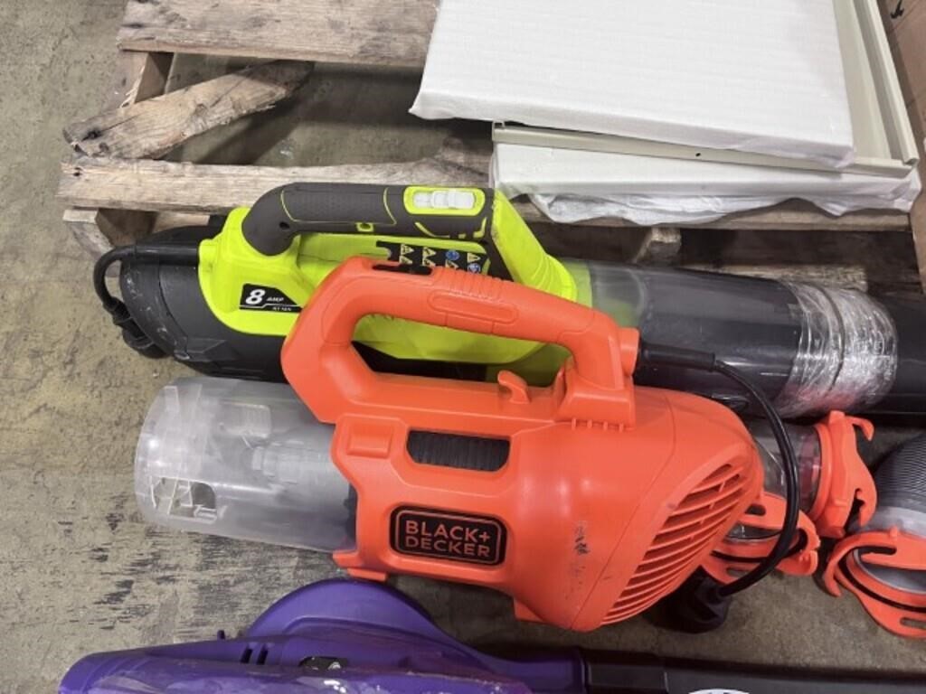 ELECTRIC BLOWERS - RYOBI / BLACK & DECKER / SUNJOE